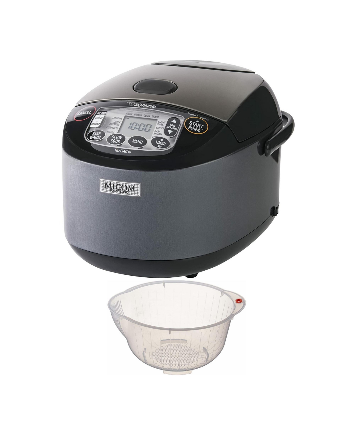 Nl-Gac18Bm 10-Cup (Uncooked) Umami Micom Rice Cooker With Bowl - Black