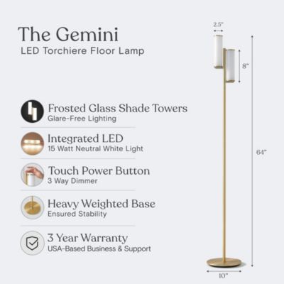 Gemini Dimmable LED Modern Tree Floor Lamp (64")