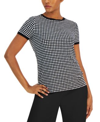 Anne Klein - Women's Printed Button-Back Top
