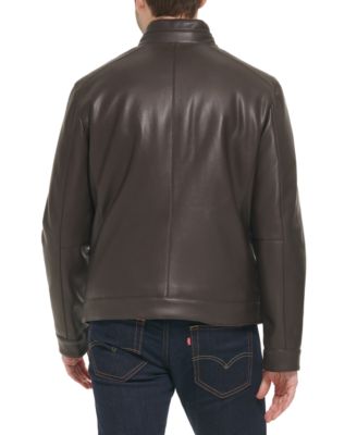 Men's Faux-Leather Motto Jacket