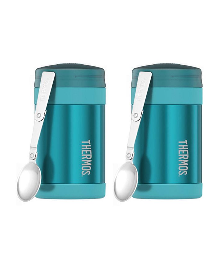 Thermos Stainless Steel Vacuum Insulated Food Jar With Folding Spoon 2