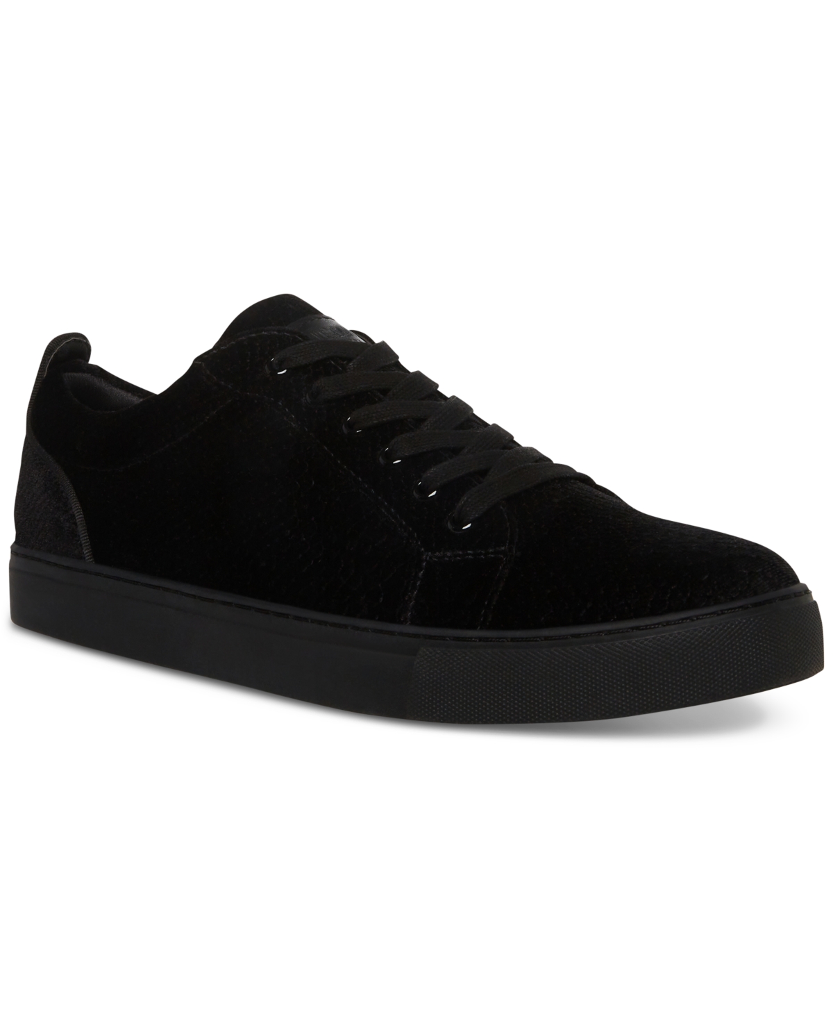 Steve Madden Men's Yali Velvet Low-top Sneaker Men's Shoes In Black ...