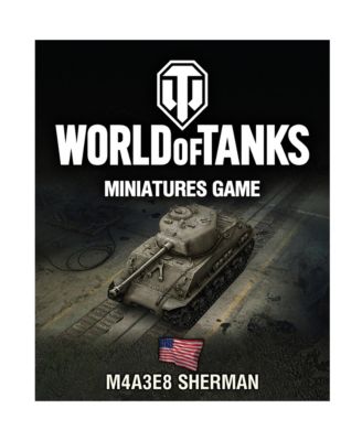 Gale Force Nine World of Tanks American M4A3E8 Sherman 'Eazy 8' Wave 7 Piece Medium Tank Expansion Miniatures Game Set