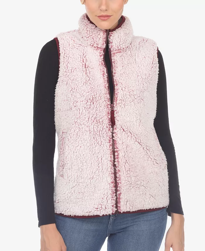 Women's Zip Up Sherpa Vest - thumbnail 4