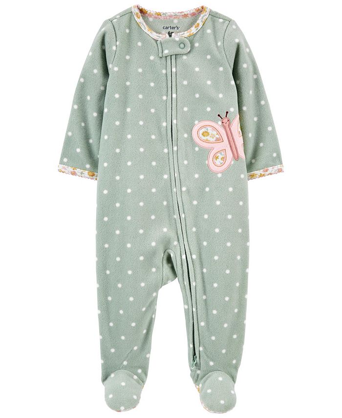 Carter's Baby Girls 2 Way Zip Fleece Sleep and Play Macy's