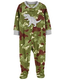 Toddler Boys One-Piece Dinosaur Fleece Footie Pajama