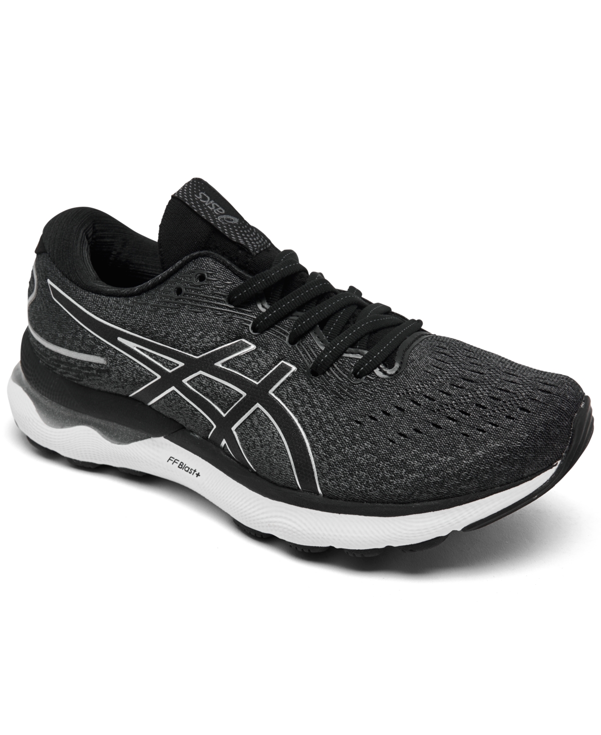 Asics Women's Gel-nimbus 24 Running Sneakers From Finish Line In Black,pure Silver-tone