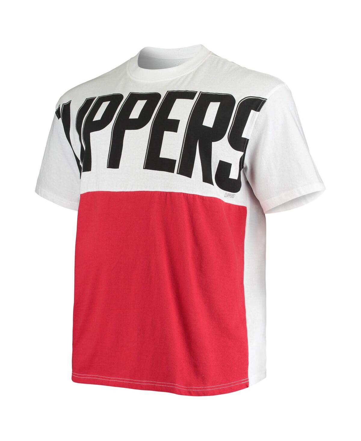 Fanatics Men's  Kawhi Leonard White La Clippers Big And Tall Yoke T-shirt In White