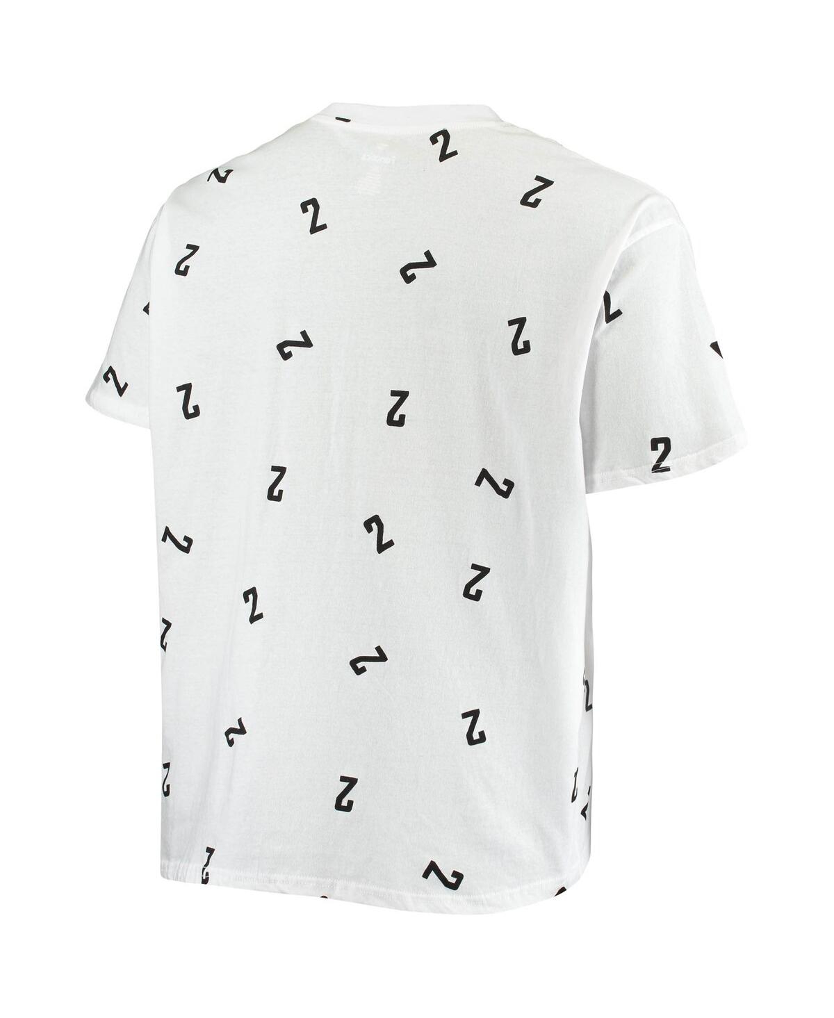 Fanatics Men's  Kawhi Leonard White La Clippers Big And Tall Allover Name And Number T-shirt In White