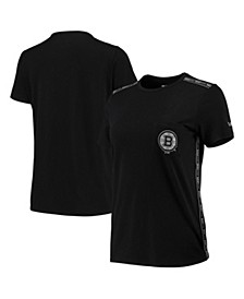 Women's Black Boston Bruins Donna Sporty Tri-Blend T-shirt