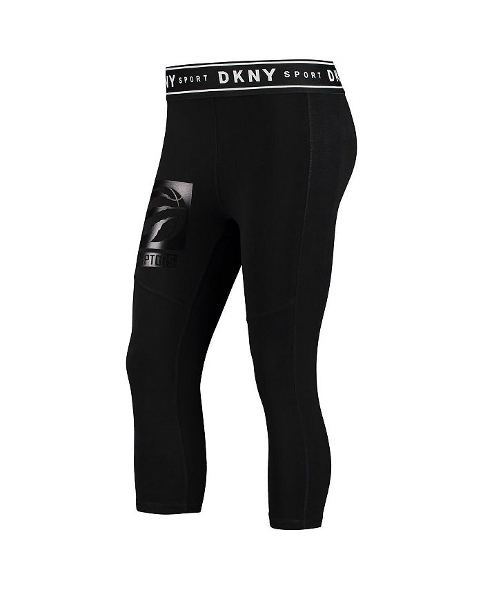 DKNY Women's Black Toronto Raptors Karan Capri Leggings Macy's