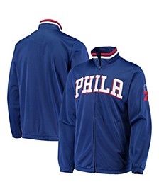Men's  Royal Philadelphia 76ers Dual Threat Tricot Full-Zip Track Jacket