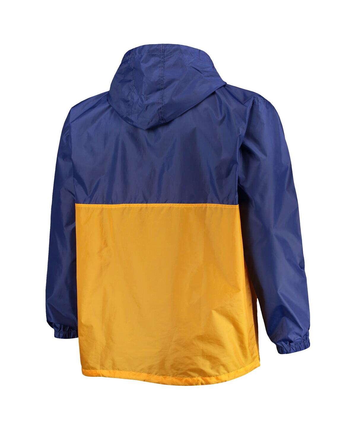 Men'sSt. Louis Blues Big and Tall Anorak Half-Zip Pullover Hoodie - Blue