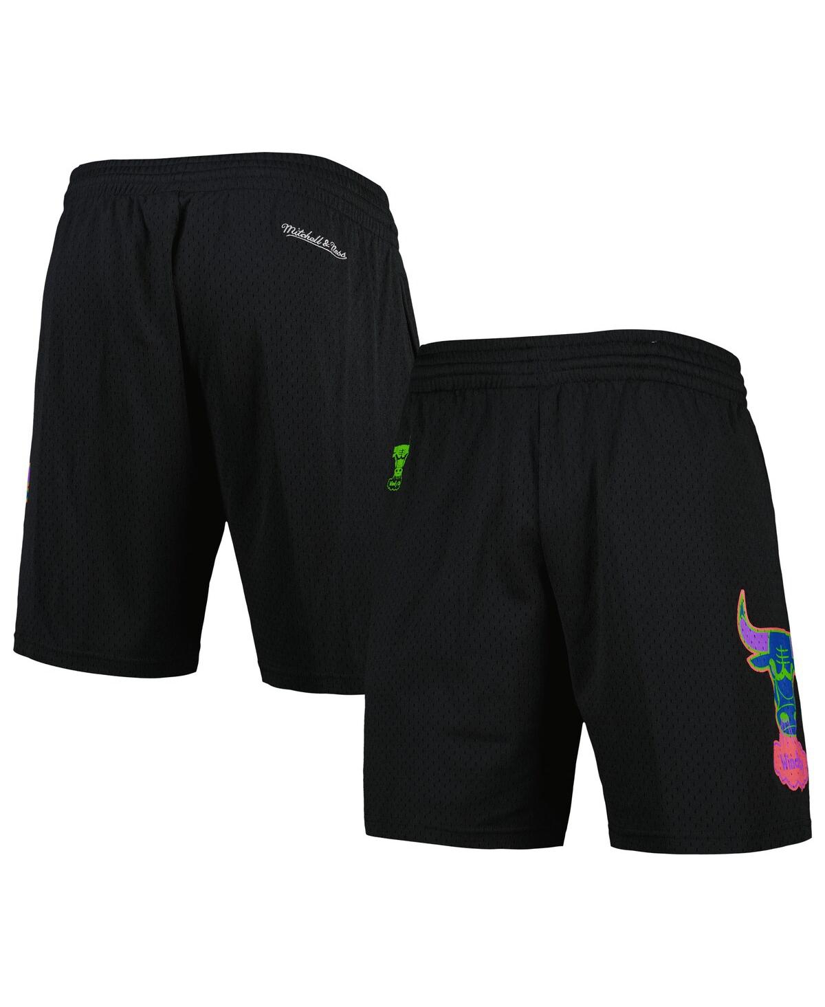 Mitchell & Ness Men's  Black Chicago Bulls Hardwood Classics Color Bomb Energy Shorts In Black