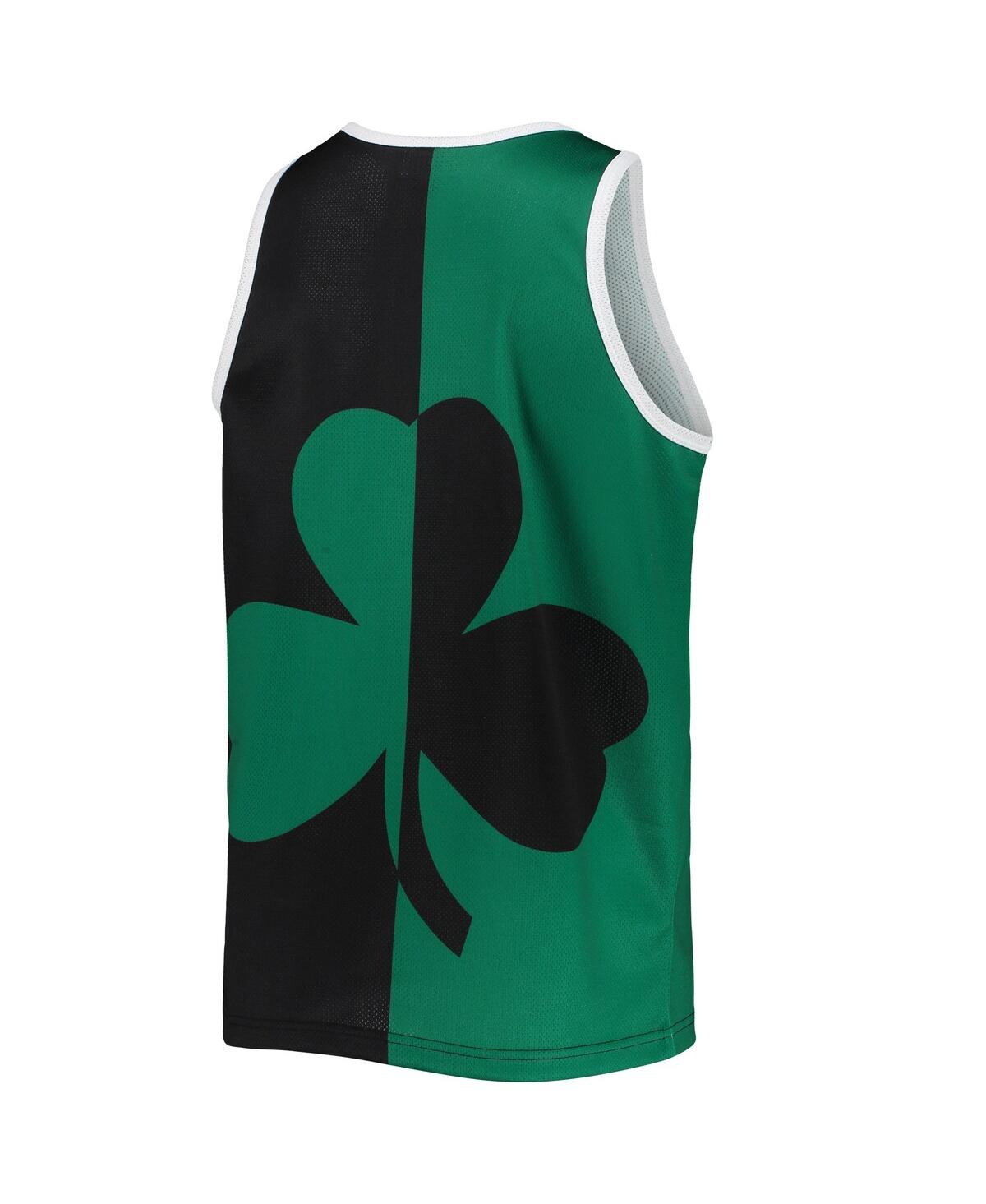 Mitchell & Ness Men's  Larry Bird Kelly Green And Black Boston Celtics Sublimated Player Tank Top In Kelly Green,black