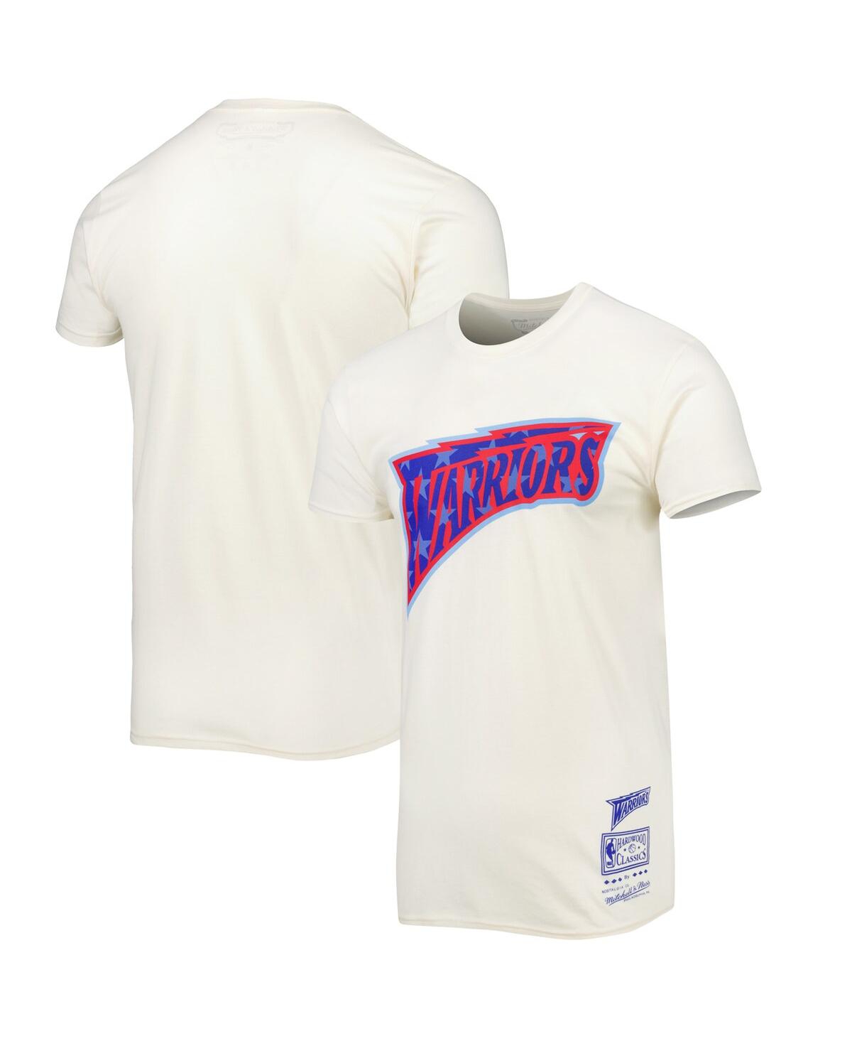 Men's Mitchell & NessGolden State Warriors Hardwood Classics Americana Freedom T-shirt - Cream
