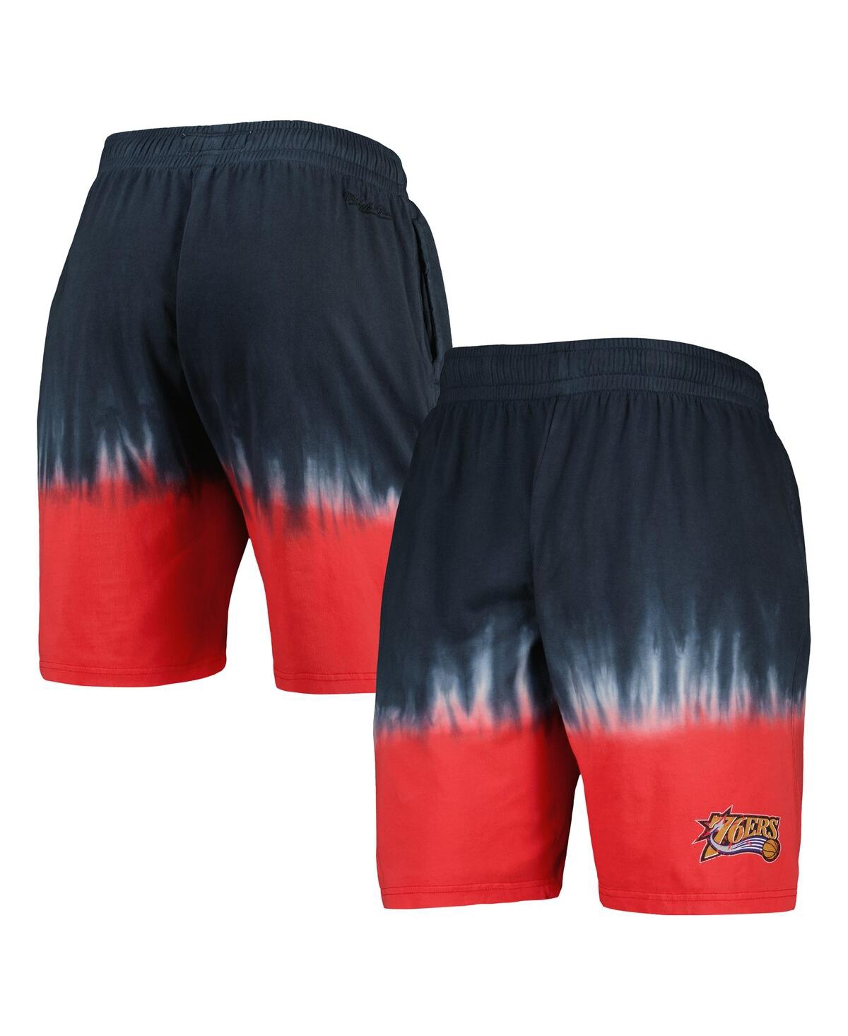 Men's Mitchell & Nessand Red Philadelphia 76ers Hardwood Classic Authentic Shorts - Navy, Red
