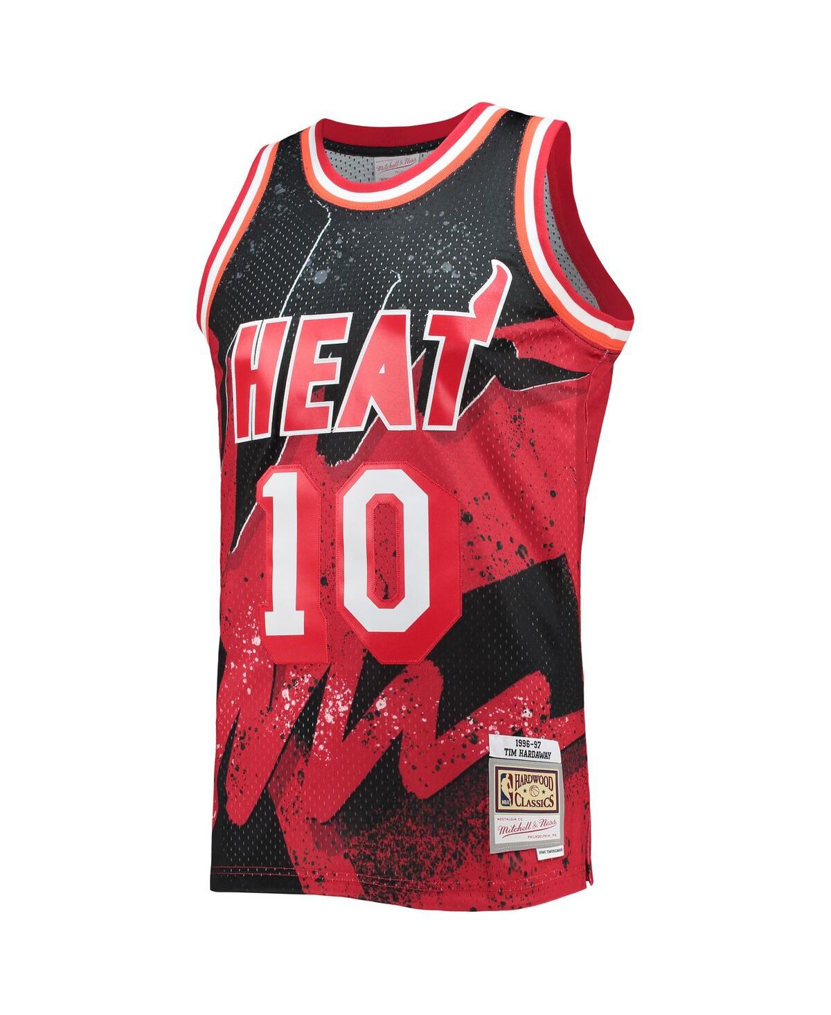 Men's Mitchell & Ness Tim HardawayMiami Heat Hardwood Classics 1996-97 Hyper Hoops Swingman Jersey - Scarlet