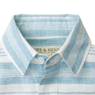 Baby Boys Linen Short Sleeve Button Down Shirt