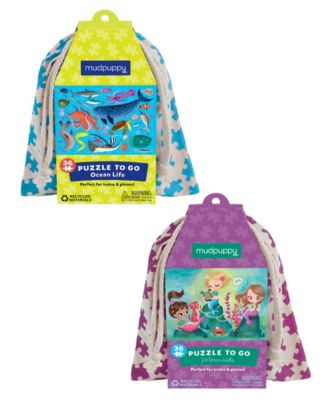 Mudpuppy Puzzles To Go Set - Mermaids and Ocean Life