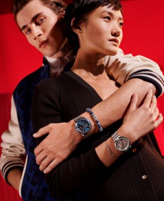 Men's Stainless Steel Mesh Bracelet Watch 44mm