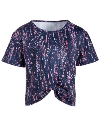 ID Ideology - Big Girls MOD Splatter-Print Top with Ruching