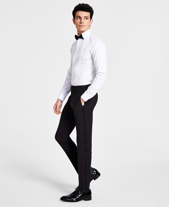 Calvin Klein Men's Skinny-Fit Wool Tuxedo Pant - Macy's