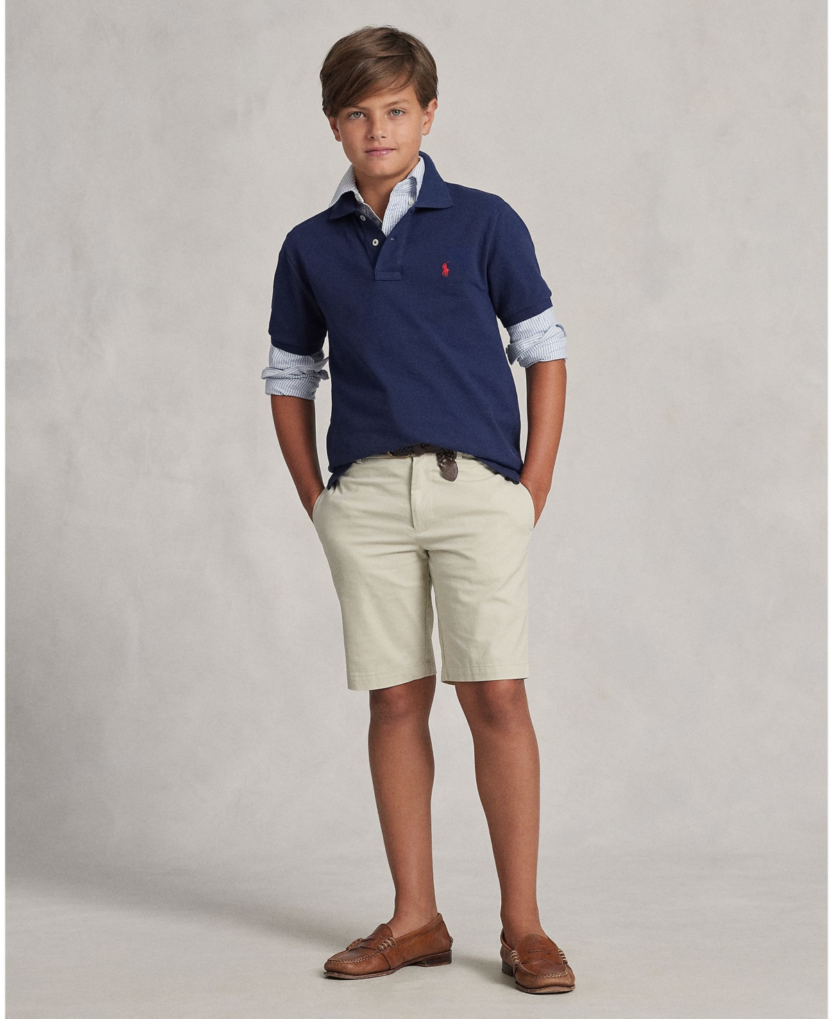 Polo Ralph Lauren Flat Front Chino Shorts In Aviator Navy
