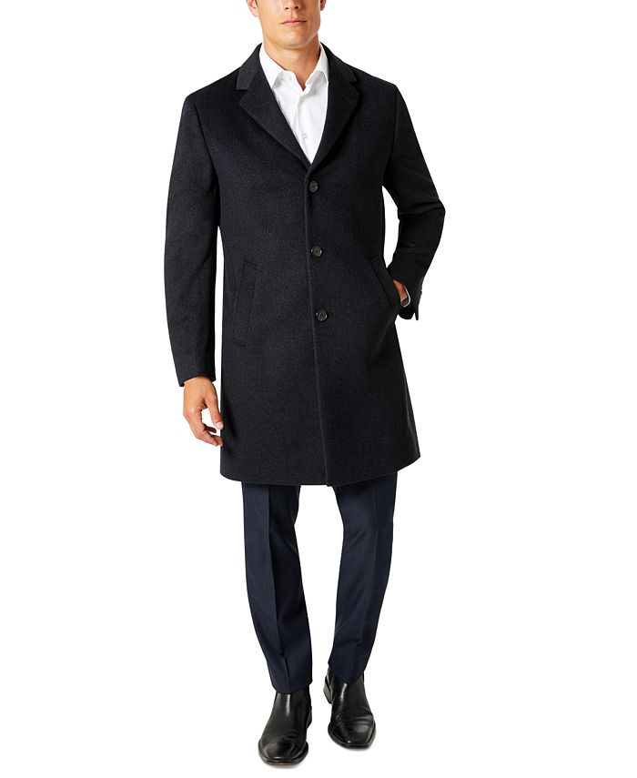 Kenneth Cole Reaction Men's Single-Breasted Classic Overcoat & Reviews ...