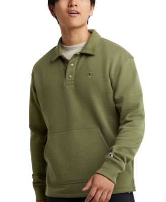 Champion - Men's Powerblend Classic-Fit Long-Sleeve Rugby Shirt