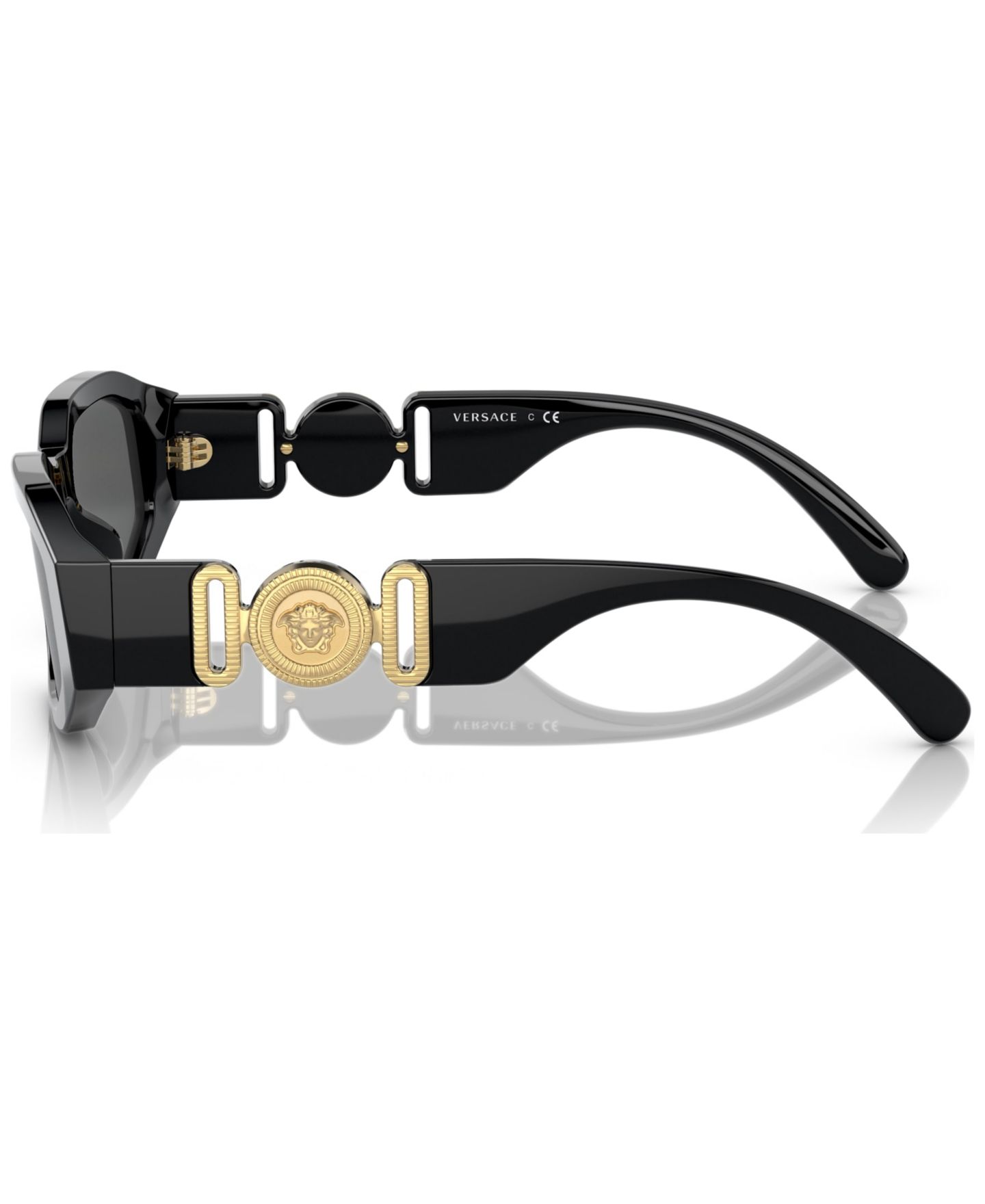 Детские солнцезащитные очки Versace Irregular Sunglasses, 0VK4429U (Ages 7-10), цвет: Чёрный — фото 3