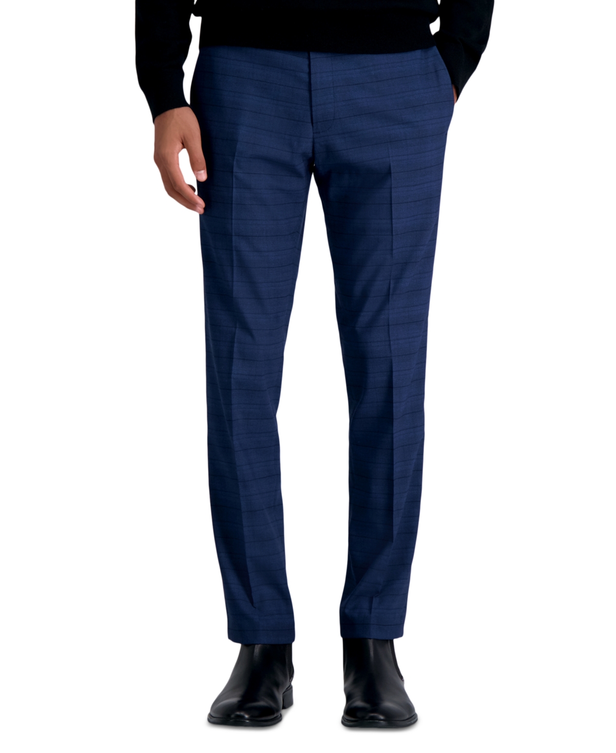 Shop Kenneth Cole Reaction Men's Slim-fit Stretch Dress Pants In Blue