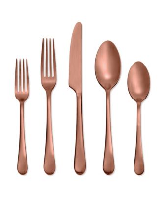 Mirabella Satin Copper Titanium 18/0 Stainless Steel 20 Piece Set, Service for 4