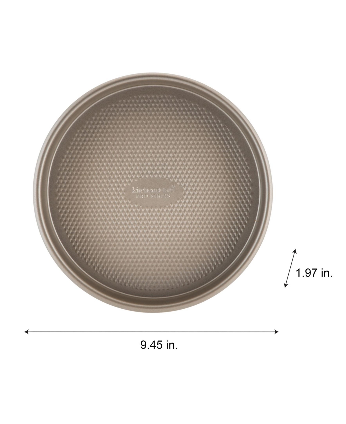 Kitchen Details Pro Series Round Cake Pan with Diamond Base, - Gold-Tone