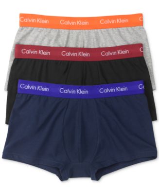 Calvin Klein Men's Cotton Stretch Low-Rise Trunks 3-Pack NU2664 ...