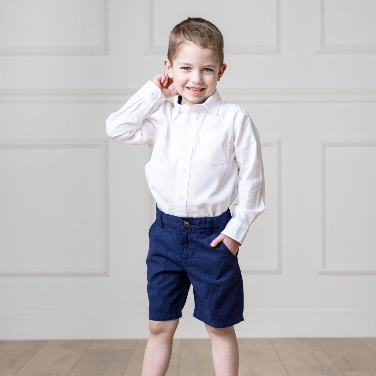 Hope & Henry Big Boys Organic Cotton Seersucker Short