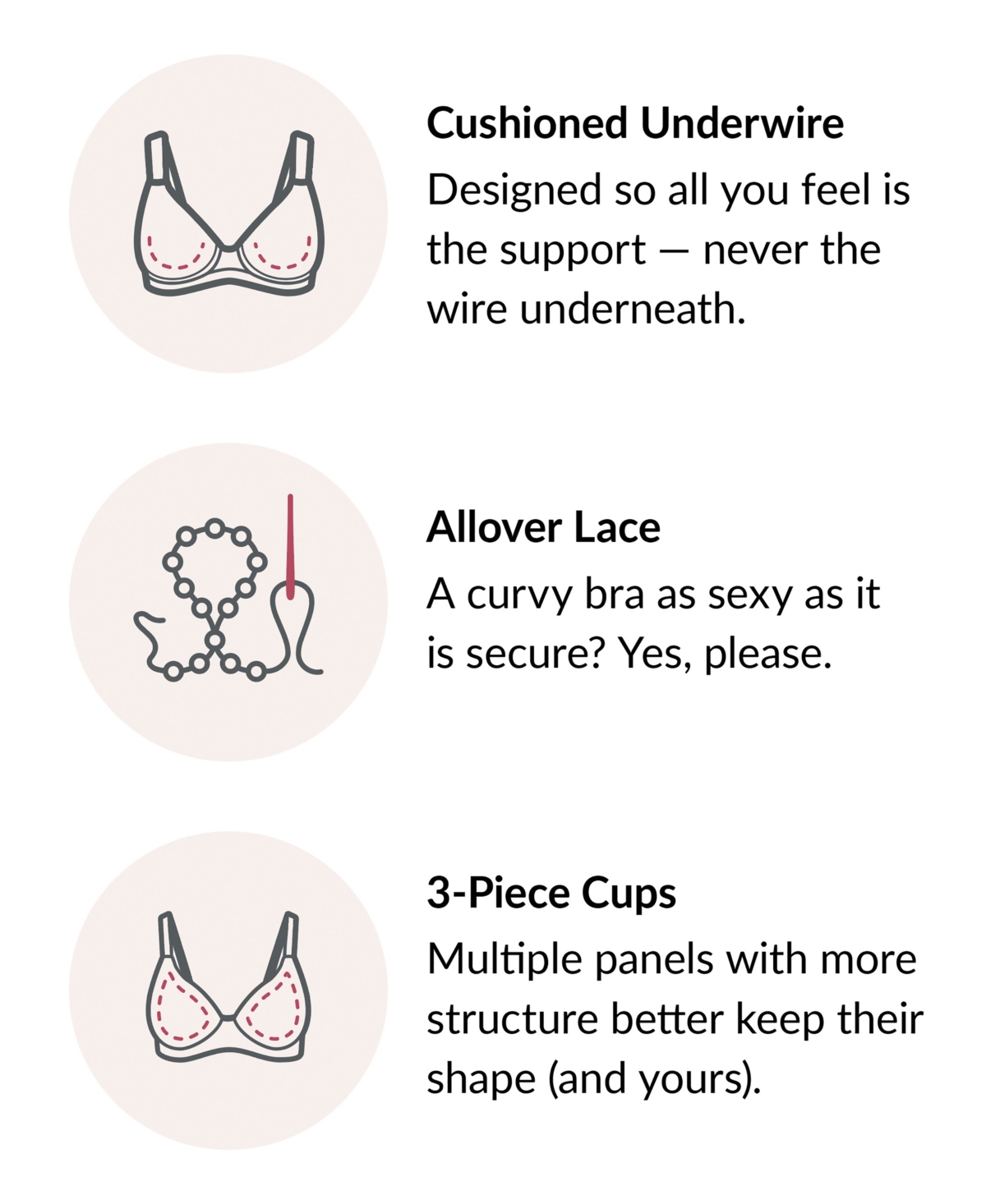 Glamorise Plus Size Full Figure Wonderwire Lace Comfort Bra