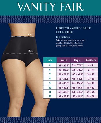  Vanity Fair Womens Underwear Perfectly Yours Traditional  Cotton Brief Panties