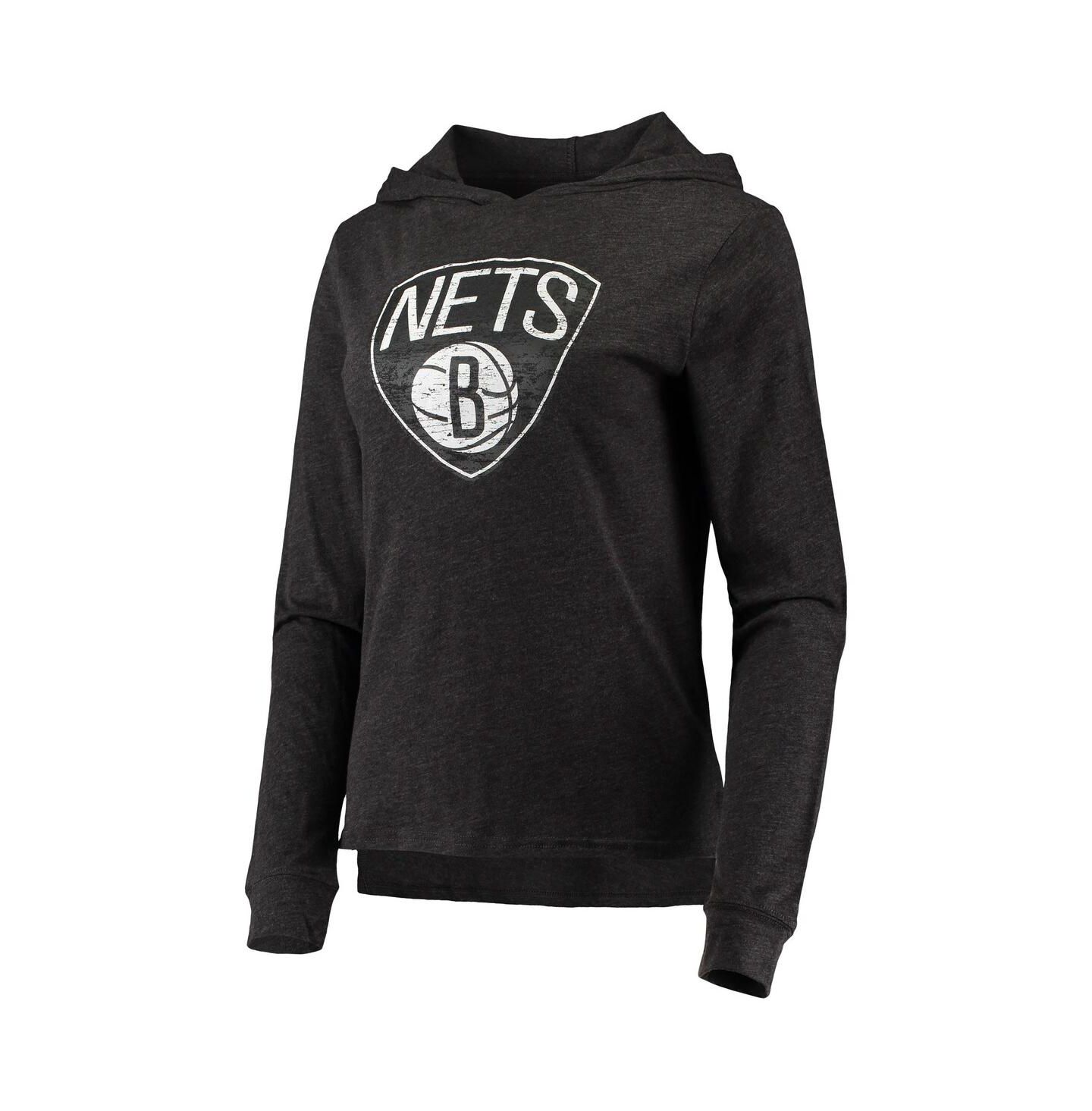 Женские пижамы Concepts Sport Women's Black Brooklyn Nets Hoodie & Pants Sleep Set — фото 4