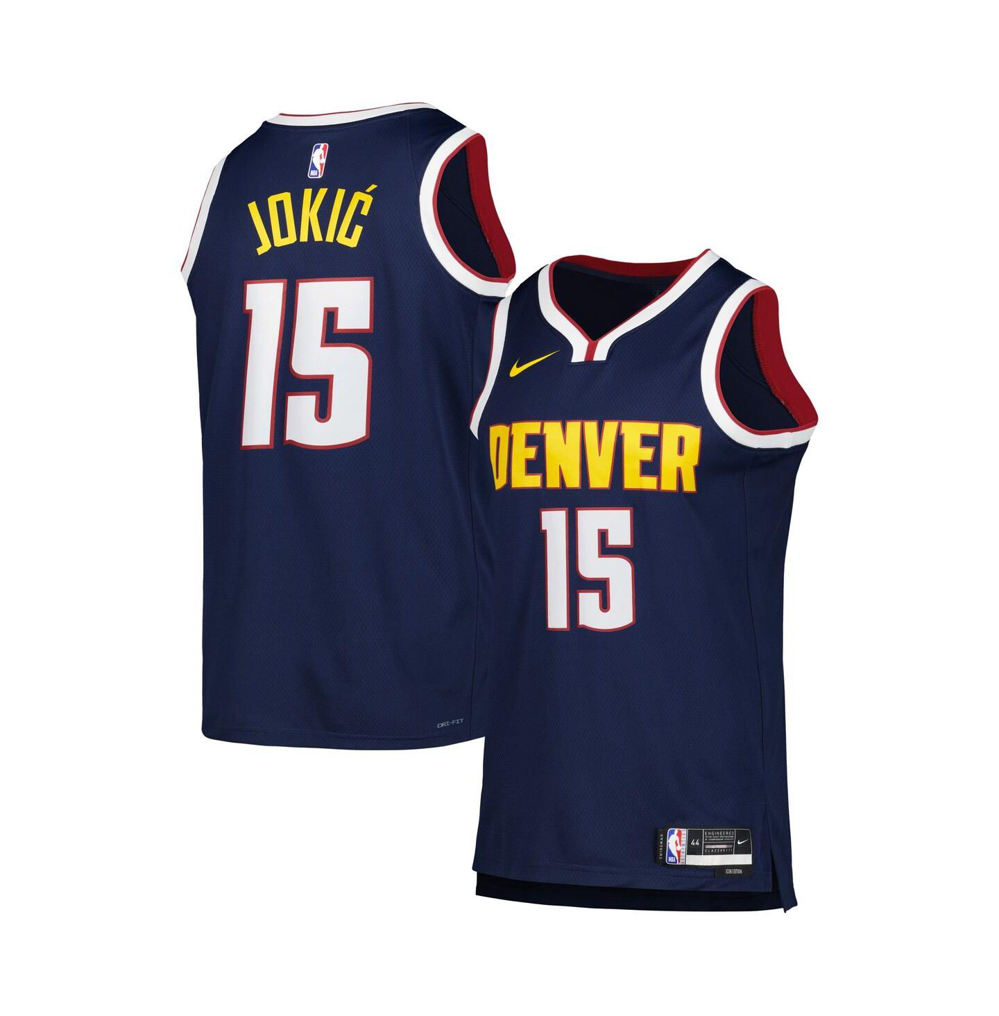 Топ Nike Nikola Jokic Navy Denver Nuggets Swingman Jersey - Icon Edition — фото 3
