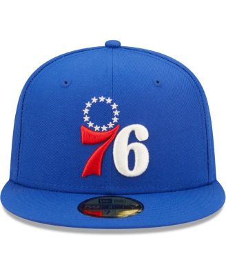 Men's Royal Philadelphia 76ers 3x NBA Finals Champions Pop Sweat 59FIFTY Fitted Hat