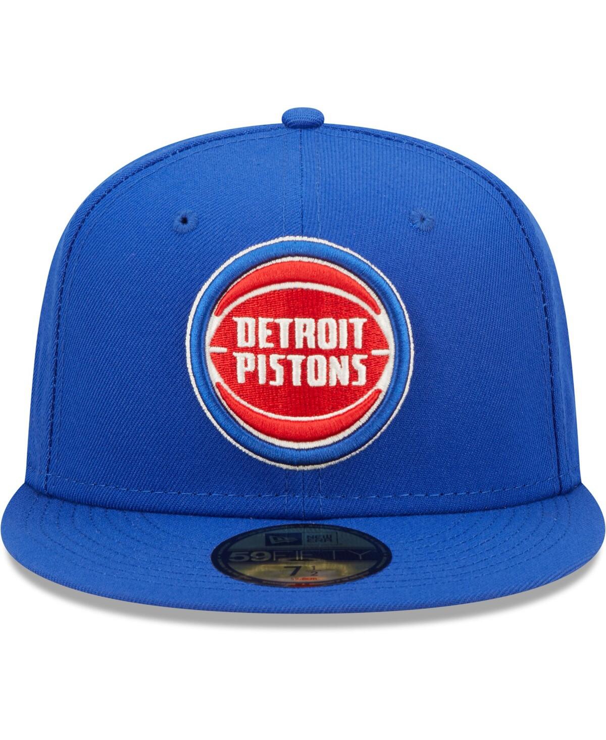 Men's New EraDetroit Pistons 3x Nba Finals Champions Pop Sweat 59FIFTY Fitted Hat - Blue