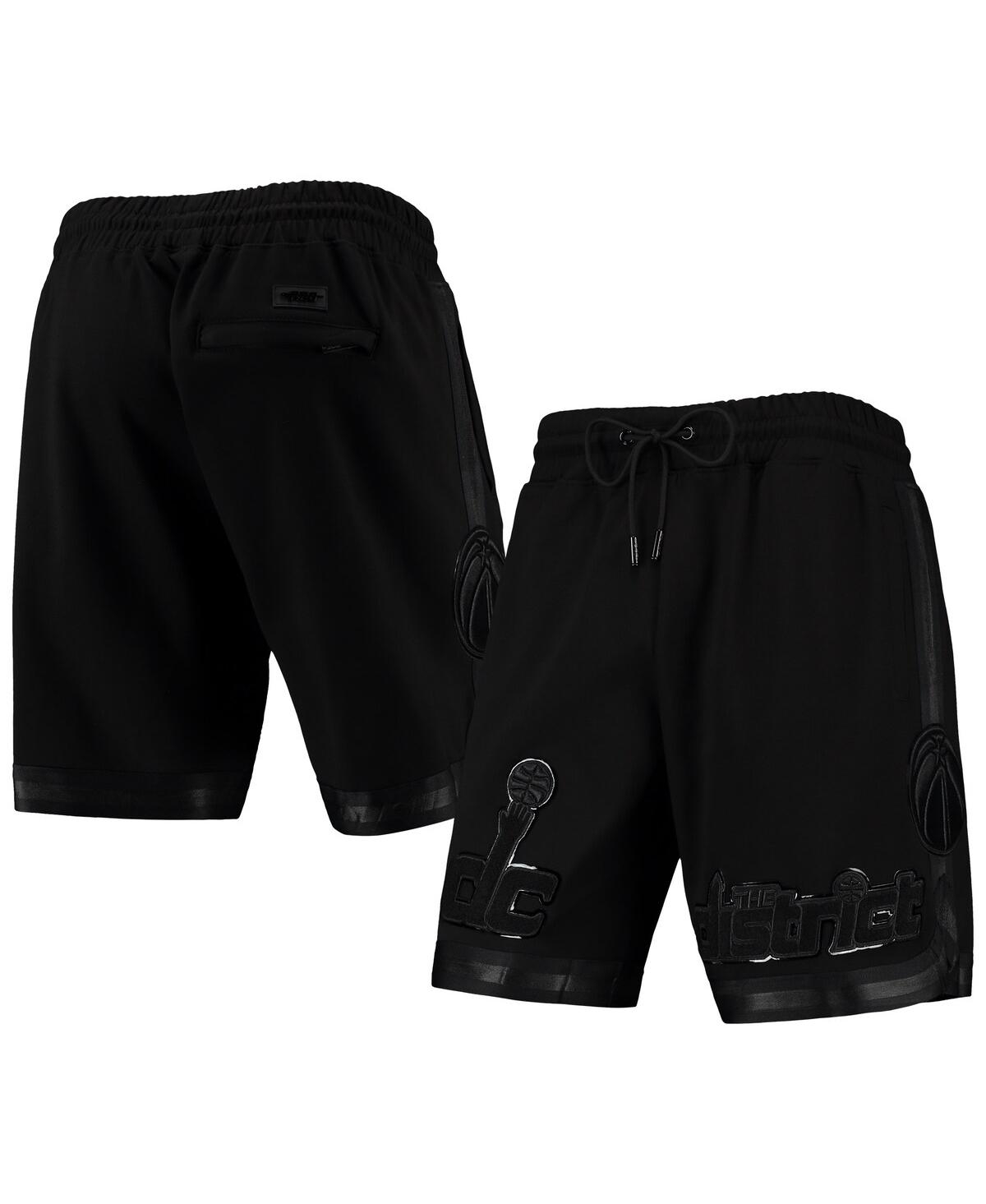 Men's Pro Standard Washington Wizards Triple Black Gloss Shorts - Black