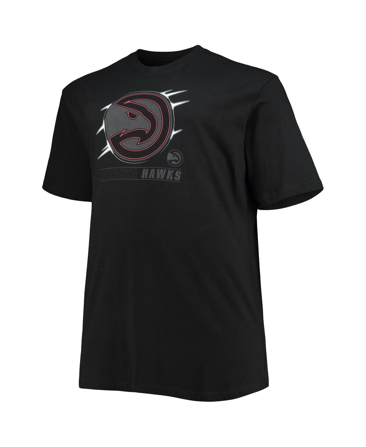 Profile Men's Black Atlanta Hawks Big And Tall Pop T-shirt In Black
