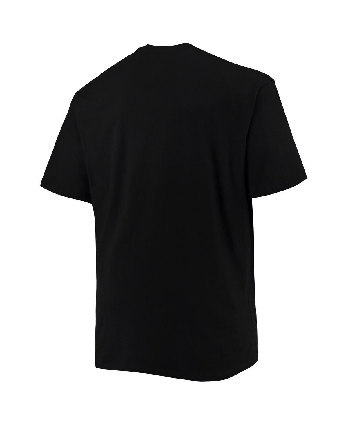 Profile Men's Black Brooklyn Nets Big And Tall Pop T-shirt In Black