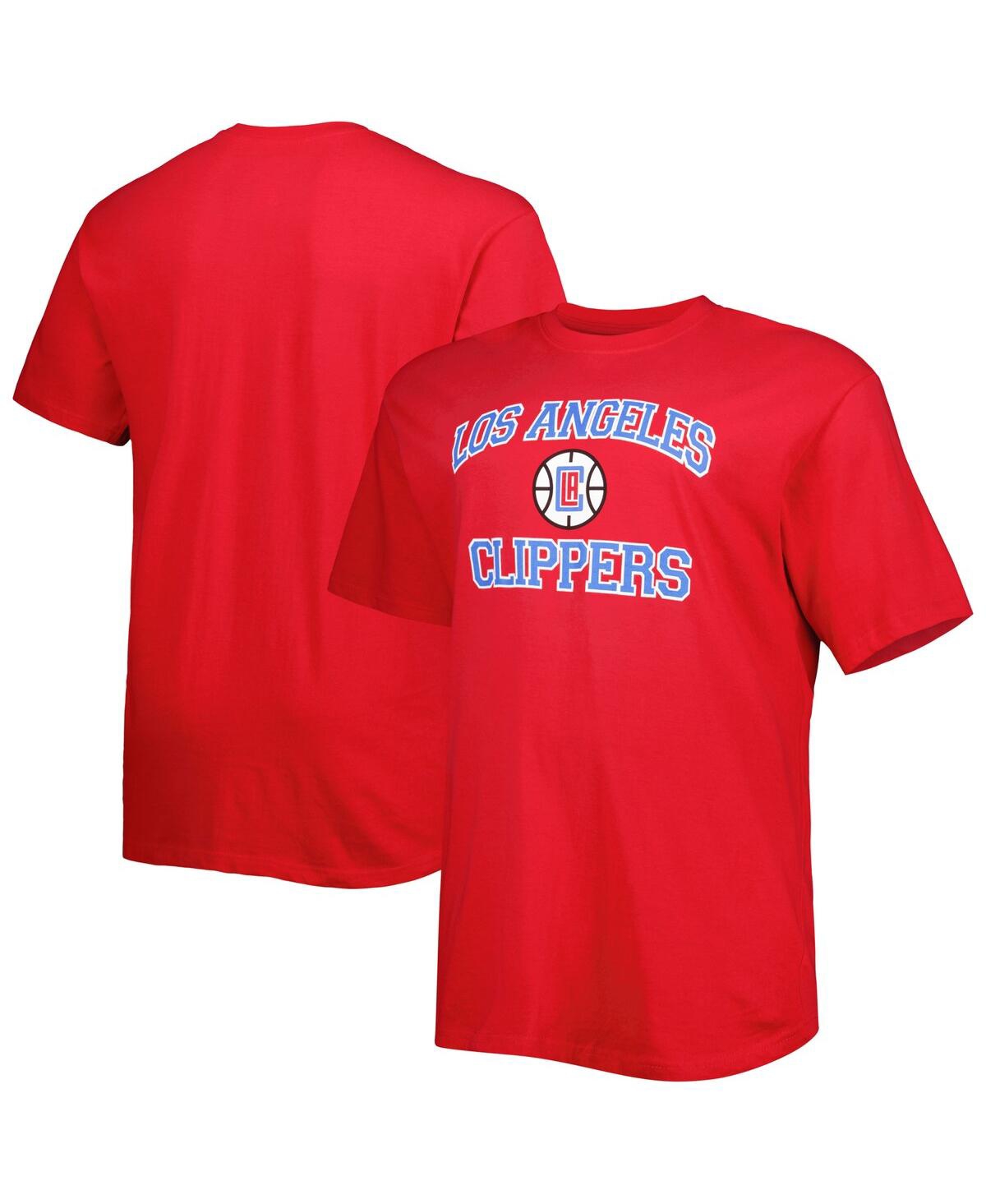 Shop Profile Men's Red La Clippers Big And Tall Heart And Soul T-shirt