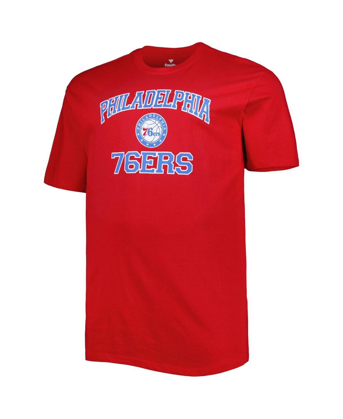 Men'sPhiladelphia 76ers Big and Tall Heart and Soul T-shirt - Red
