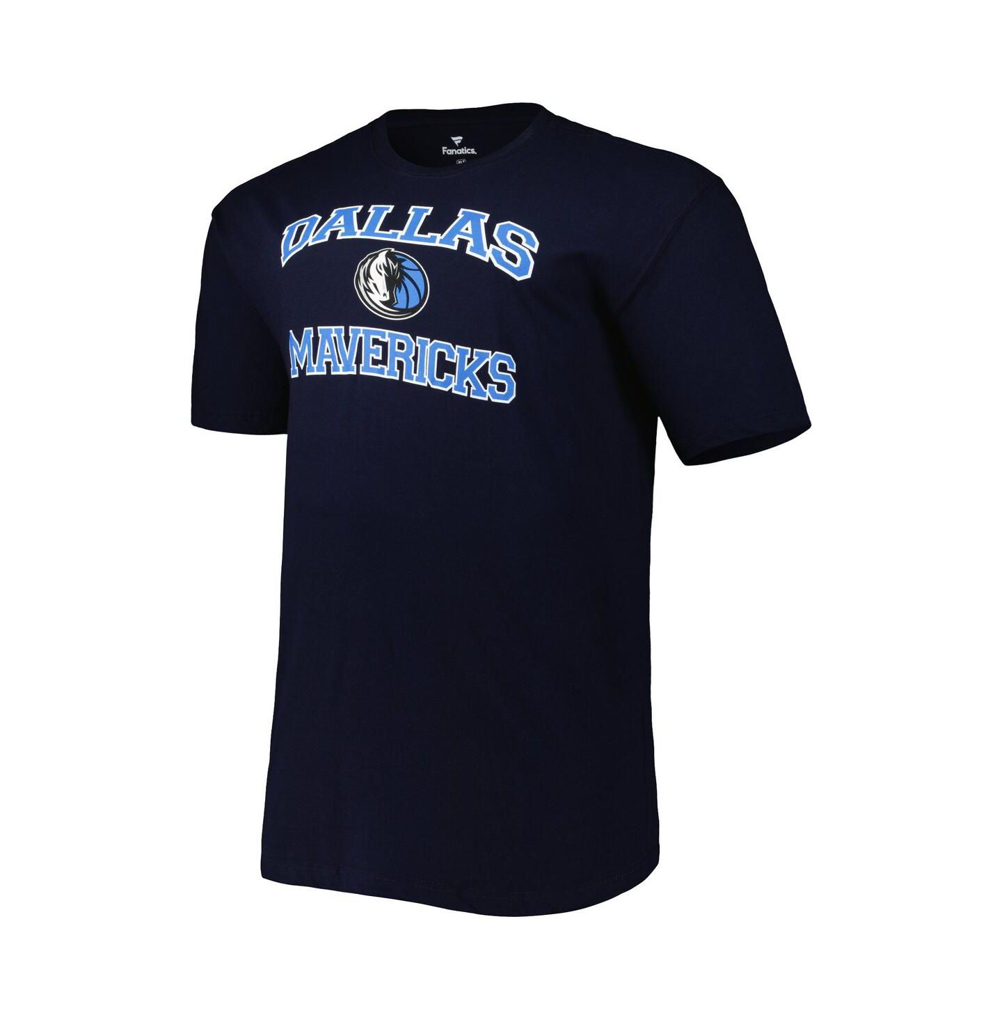 Мужская футболка Profile Navy Dallas Mavericks Big and Tall Heart and Soul — фото 3