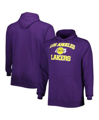 Men's Purple Los Angeles Lakers Big and Tall Heart and Soul Pullover Hoodie