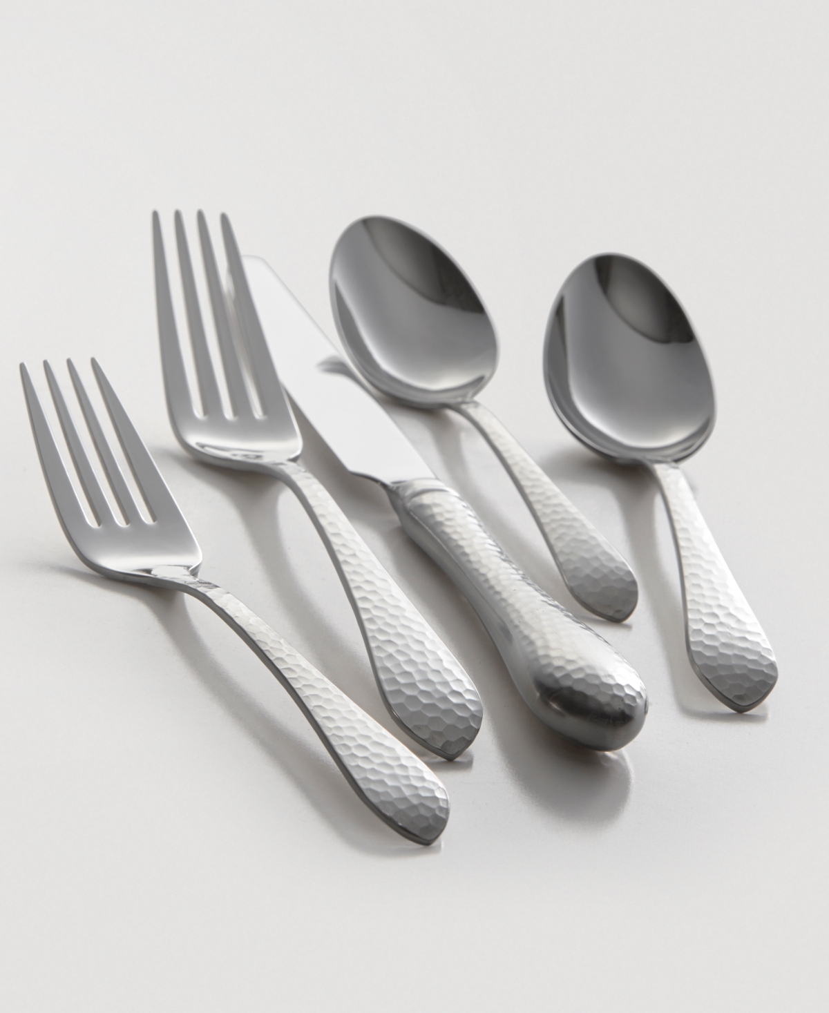 Reed and Barton Hammered Antique Like Pieces Flatware Place Setting - Stainless